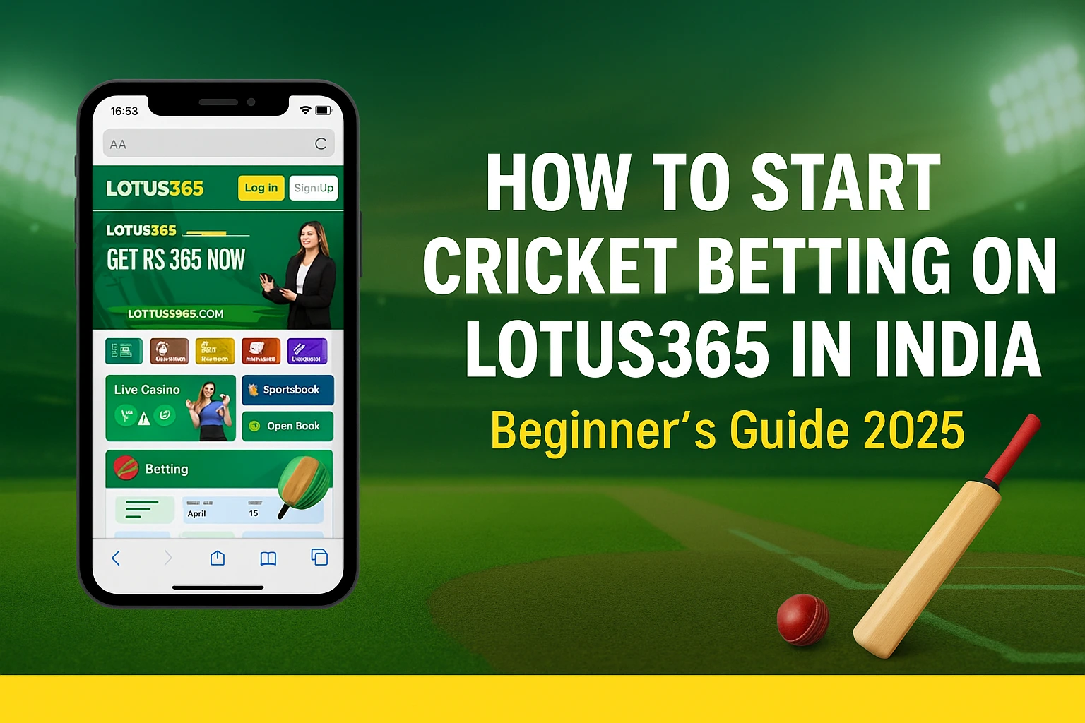 Read more about the article How to Start Betting on Cricket with Lotus365: A Beginner’s Guide for Indian Bettors